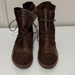 The Sak Dark Brown Studded Combat Boots